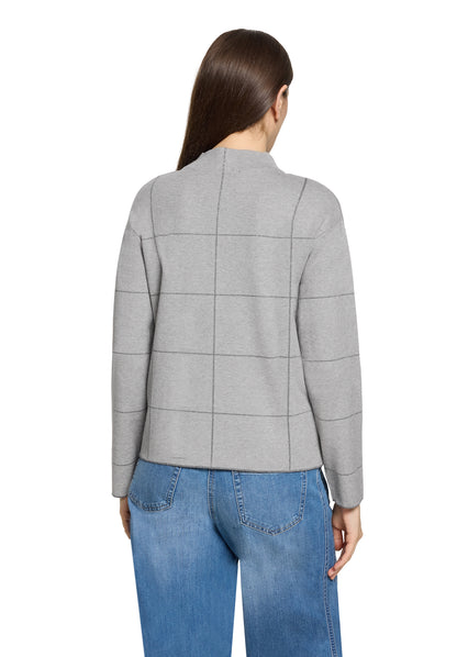 Strickpullover Kurz 1/1 Arm Patch Grey/Grey Bild 4