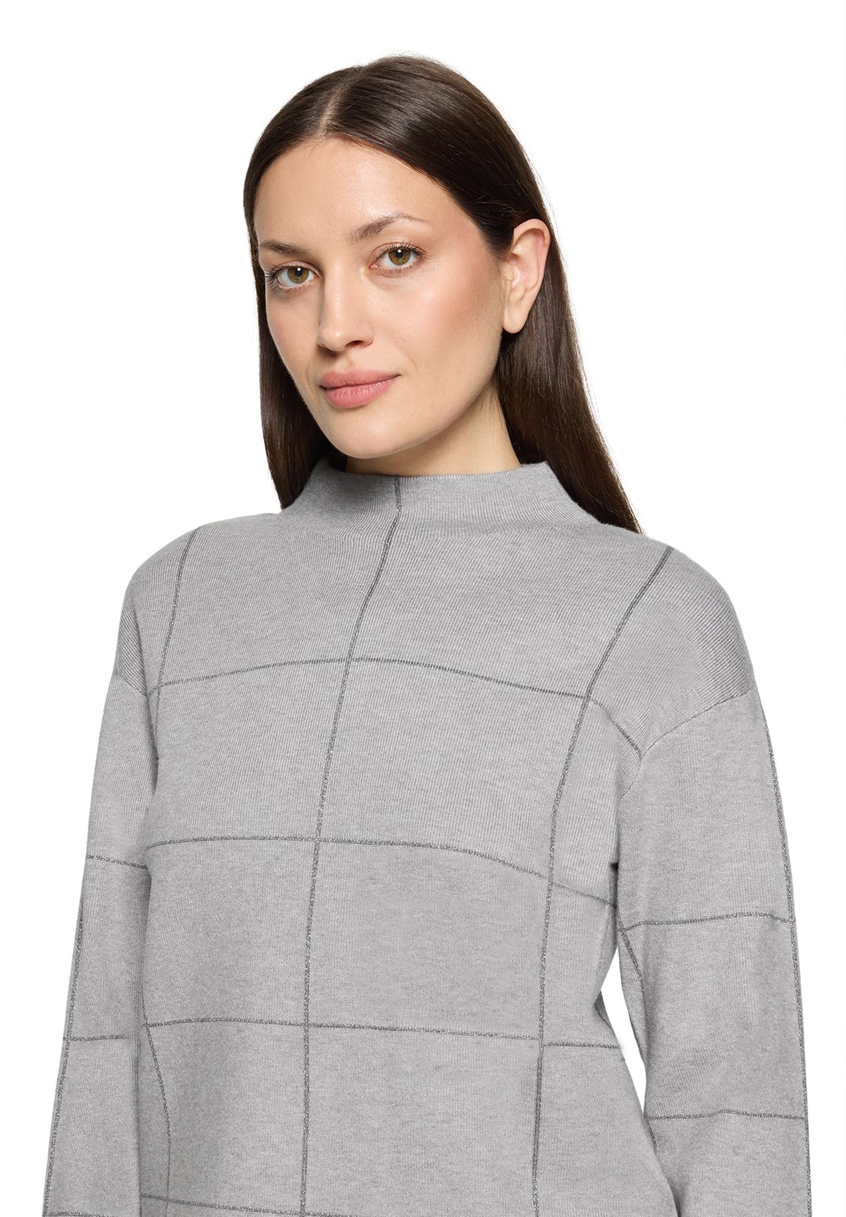 Strickpullover Kurz 1/1 Arm Patch Grey/Grey Bild 6