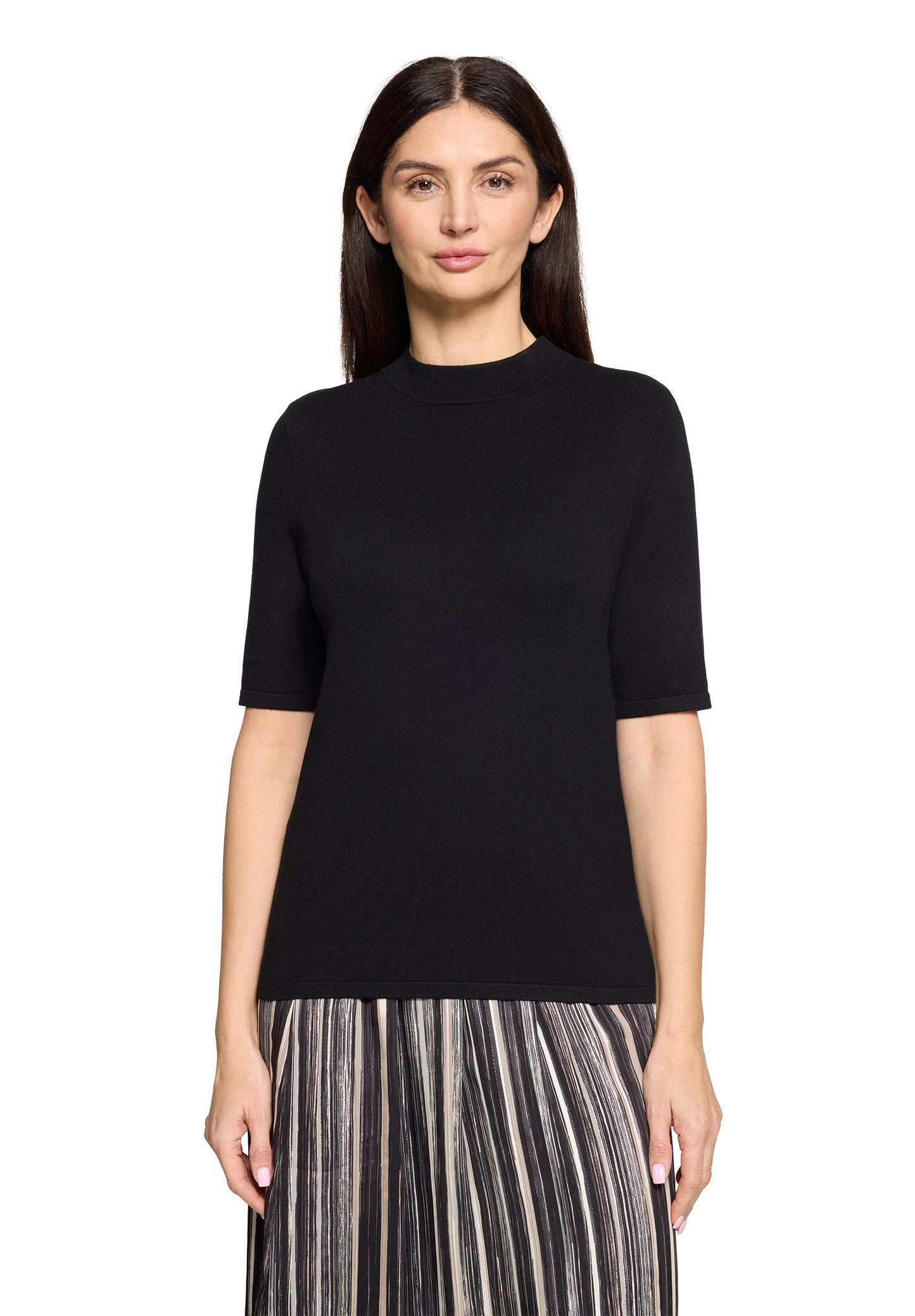 Strickpullover Kurz 1/2 Arm Black Bild 3