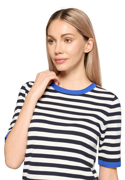 Strickpullover Kurz 1/2 Arm Patch Dark Blue/Blue Bild 6