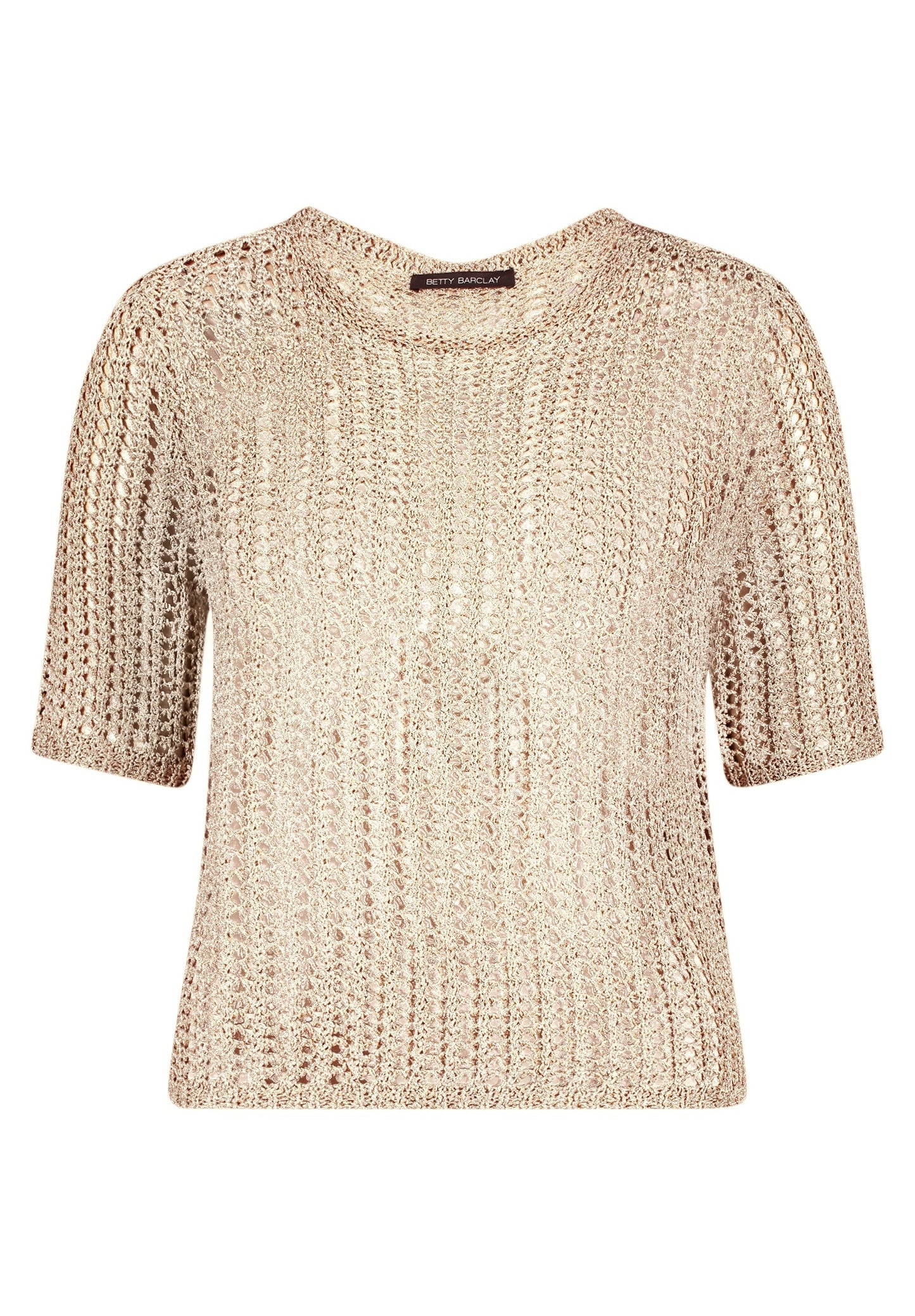 Strickpullover Kurz 1/2 Arm Classic Beige Bild 1