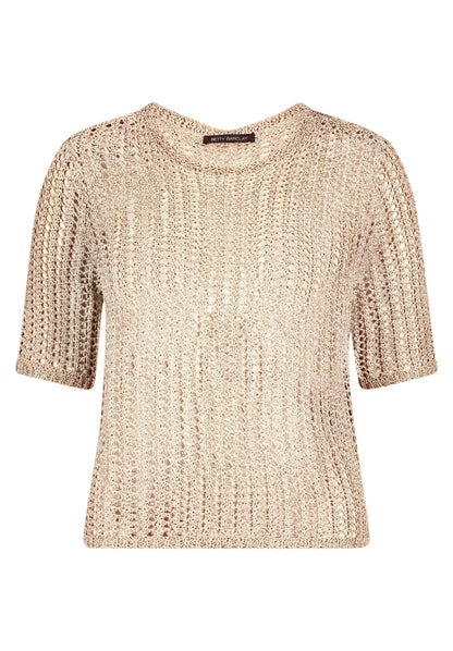 Strickpullover Kurz 1/2 Arm Classic Beige Bild 1