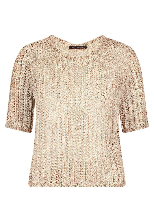 Strickpullover Kurz 1/2 Arm Classic Beige Bild 1