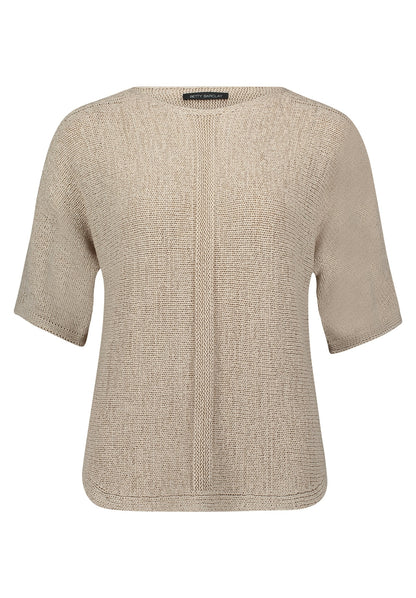 Strickpullover Kurz 1/2 Arm Light Beige Bild 1
