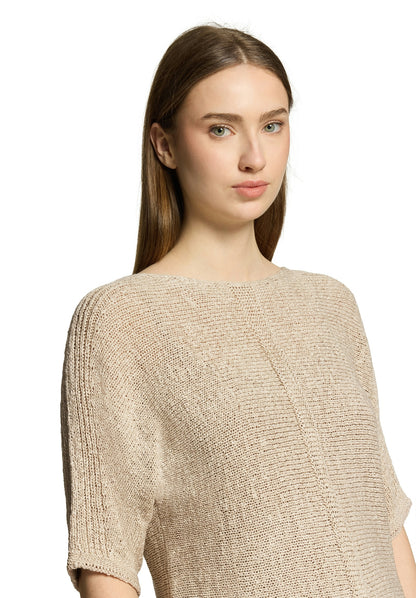 Strickpullover Kurz 1/2 Arm Light Beige Bild 6
