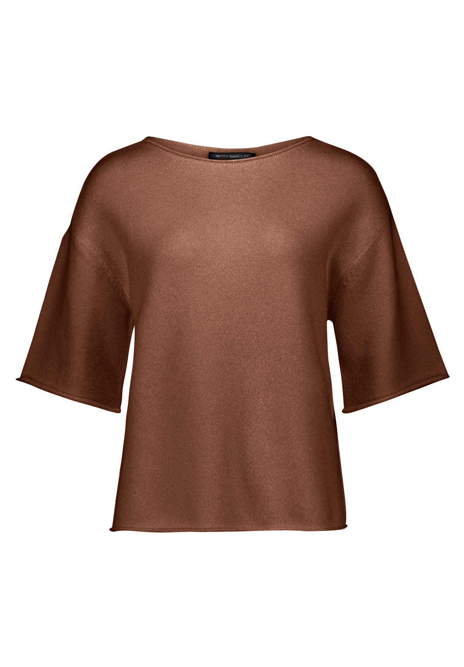 Strickpullover Kurz 1/2 Arm Dark Coffee Bild 1