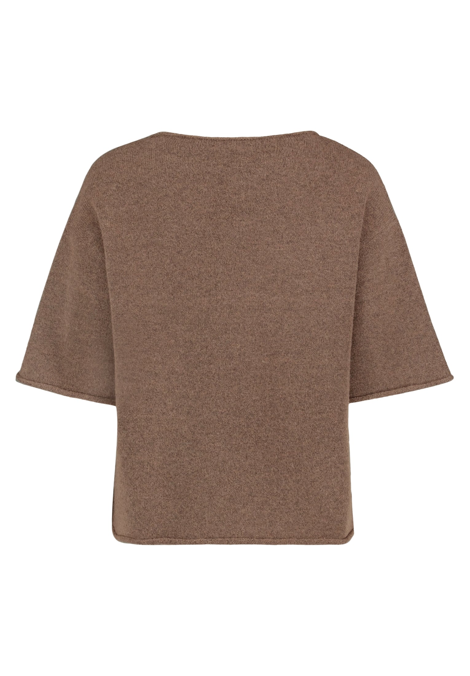 Strickpullover Kurz 1/2 Arm Dark Coffee Bild 2