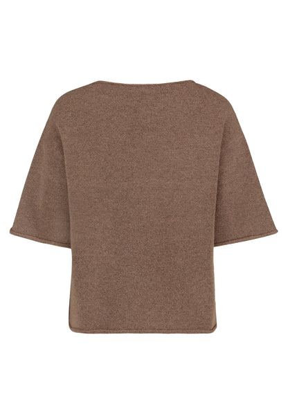 Strickpullover Kurz 1/2 Arm Dark Coffee Bild 2