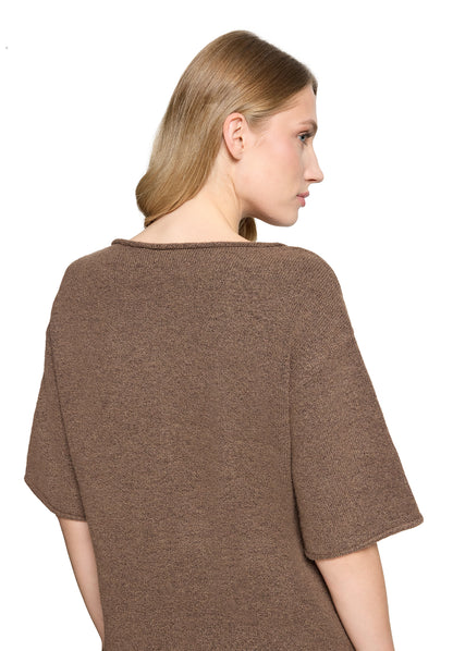 Strickpullover Kurz 1/2 Arm Dark Coffee Bild 7