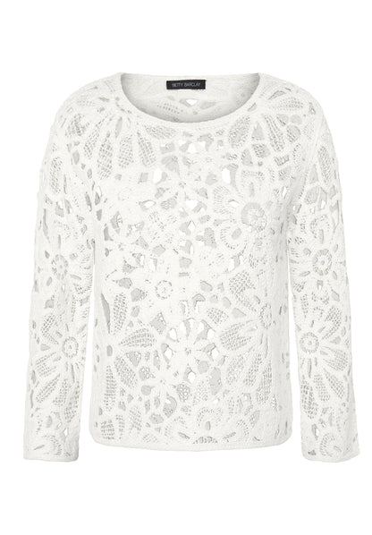 Strickpullover Kurz 3/4 Arm Offwhite Bild 1