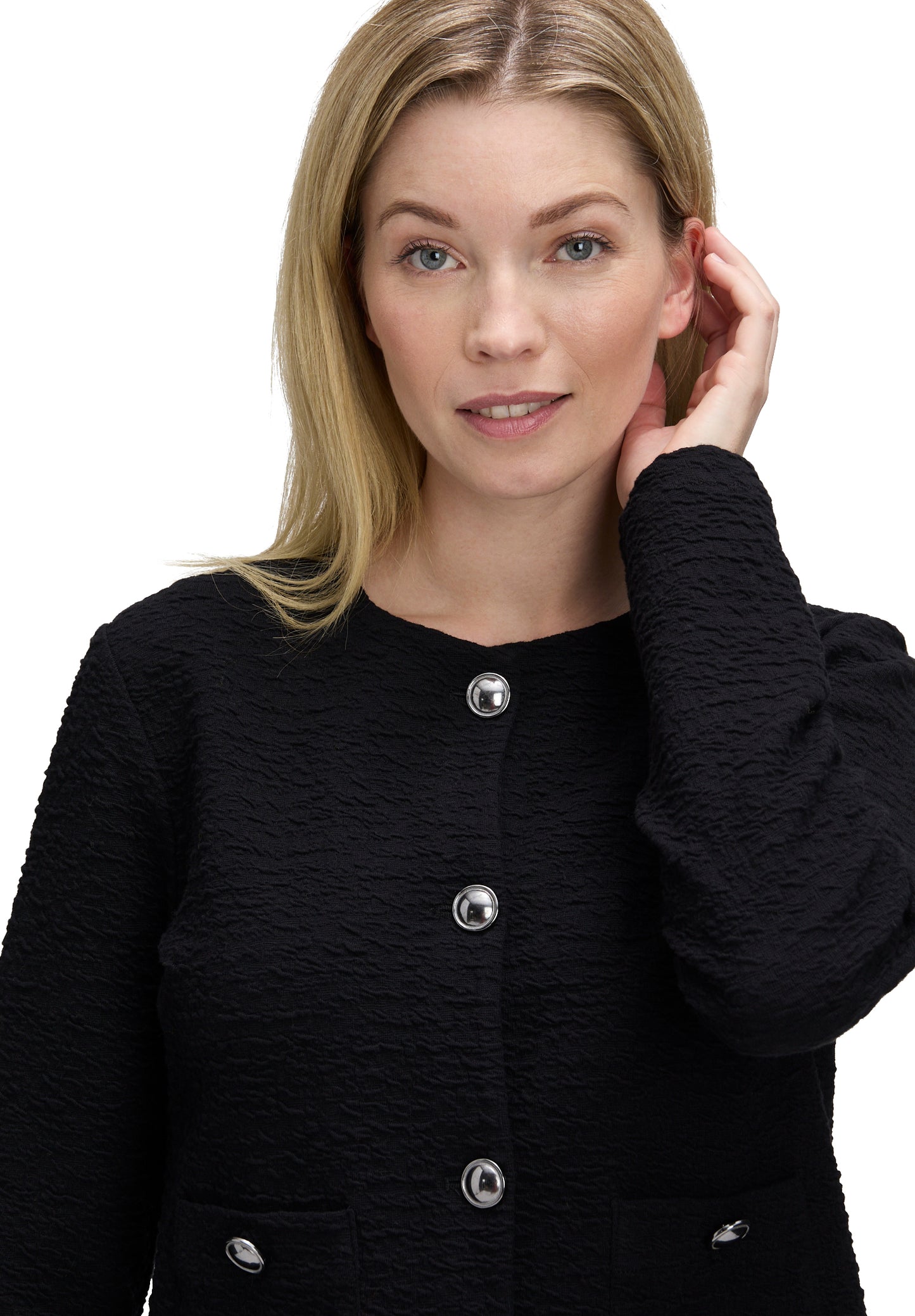 Sweat Jacke Kurz 1/1 Arm Black Bild 6