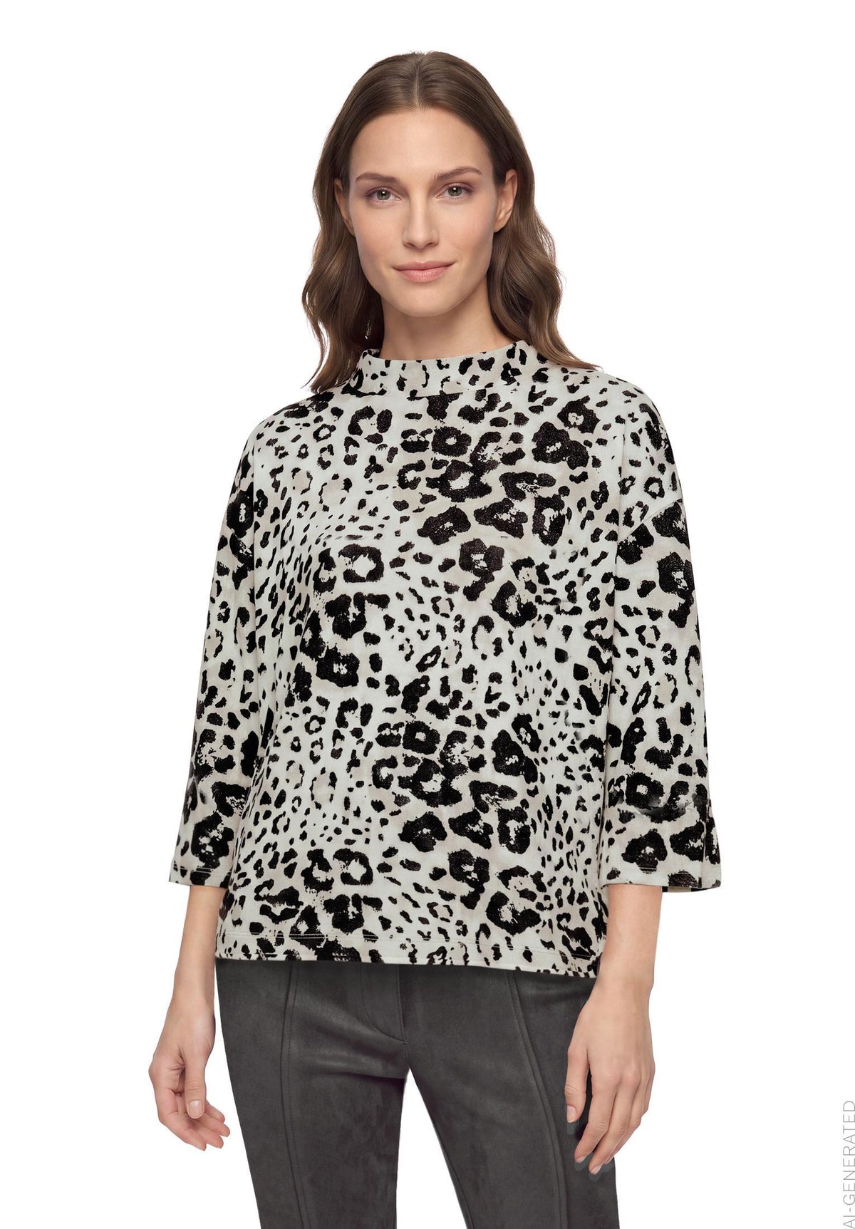 Sweat Kurz 3/4 Arm Beige/Grey Bild 1