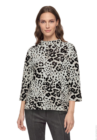 Sweat Kurz 3/4 Arm Beige/Grey Bild 1