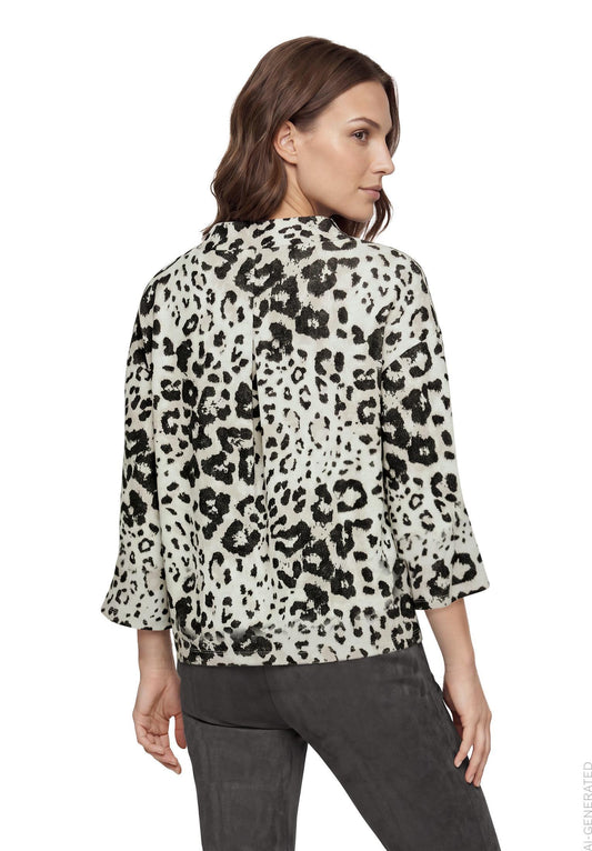 Sweat Kurz 3/4 Arm Beige/Grey Bild 2