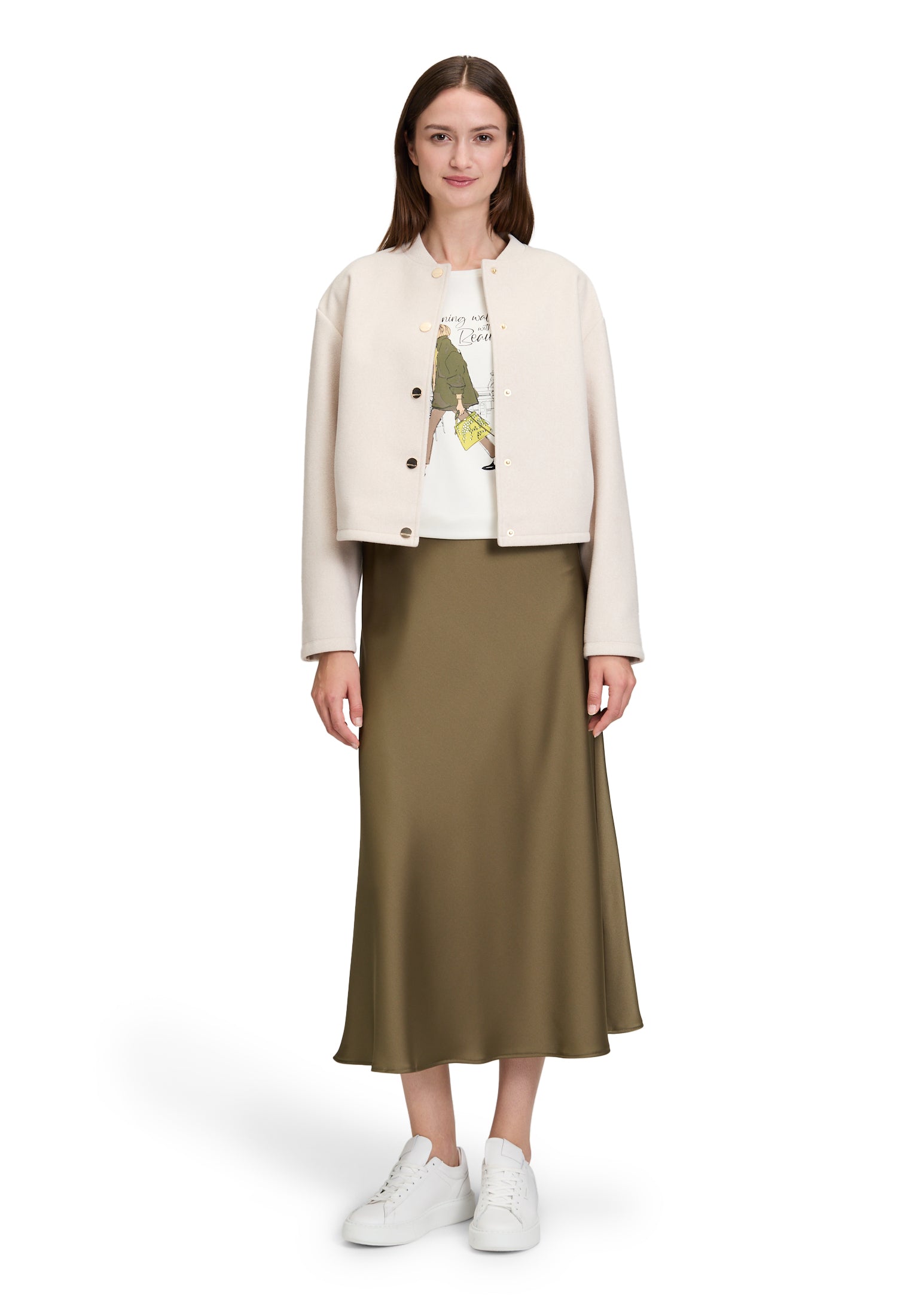 Blazerjacke Kurz 1/1 Arm Bright Cream Melange Bild 5