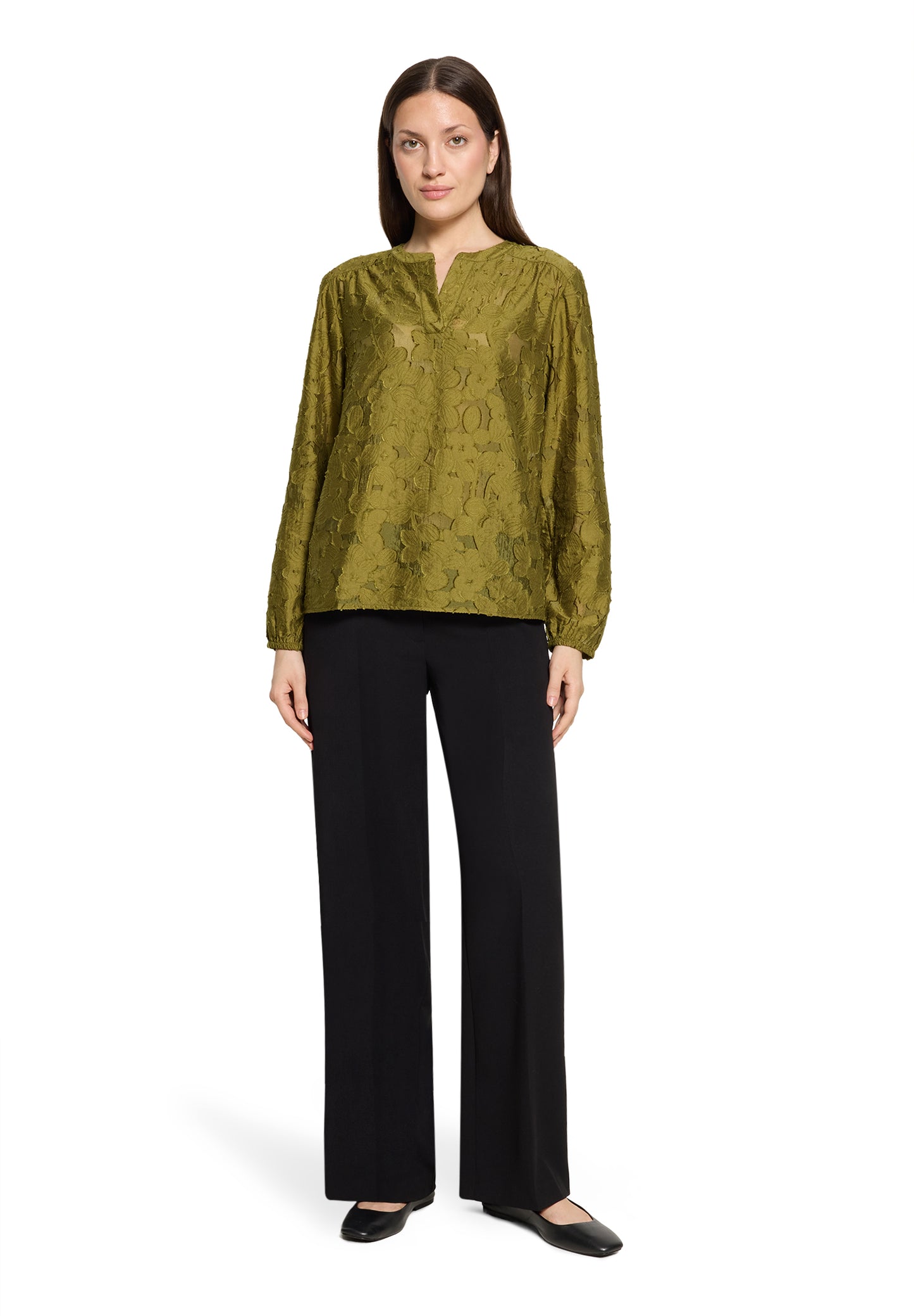 Bluse Kurz 1/1 Arm Olive Drab Bild 5