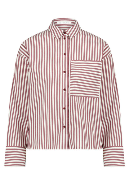 Bluse Kurz 1/1 Arm White/Dark Red Bild 1