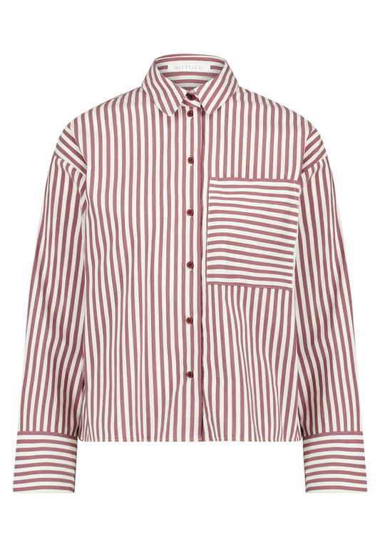 Bluse Kurz 1/1 Arm White/Dark Red Bild 1
