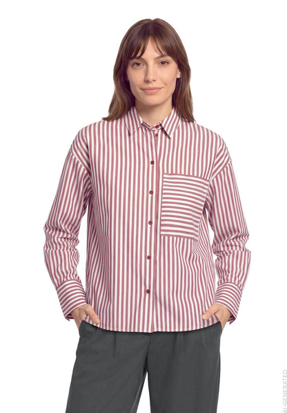 Bluse Kurz 1/1 Arm White/Dark Red Bild 3