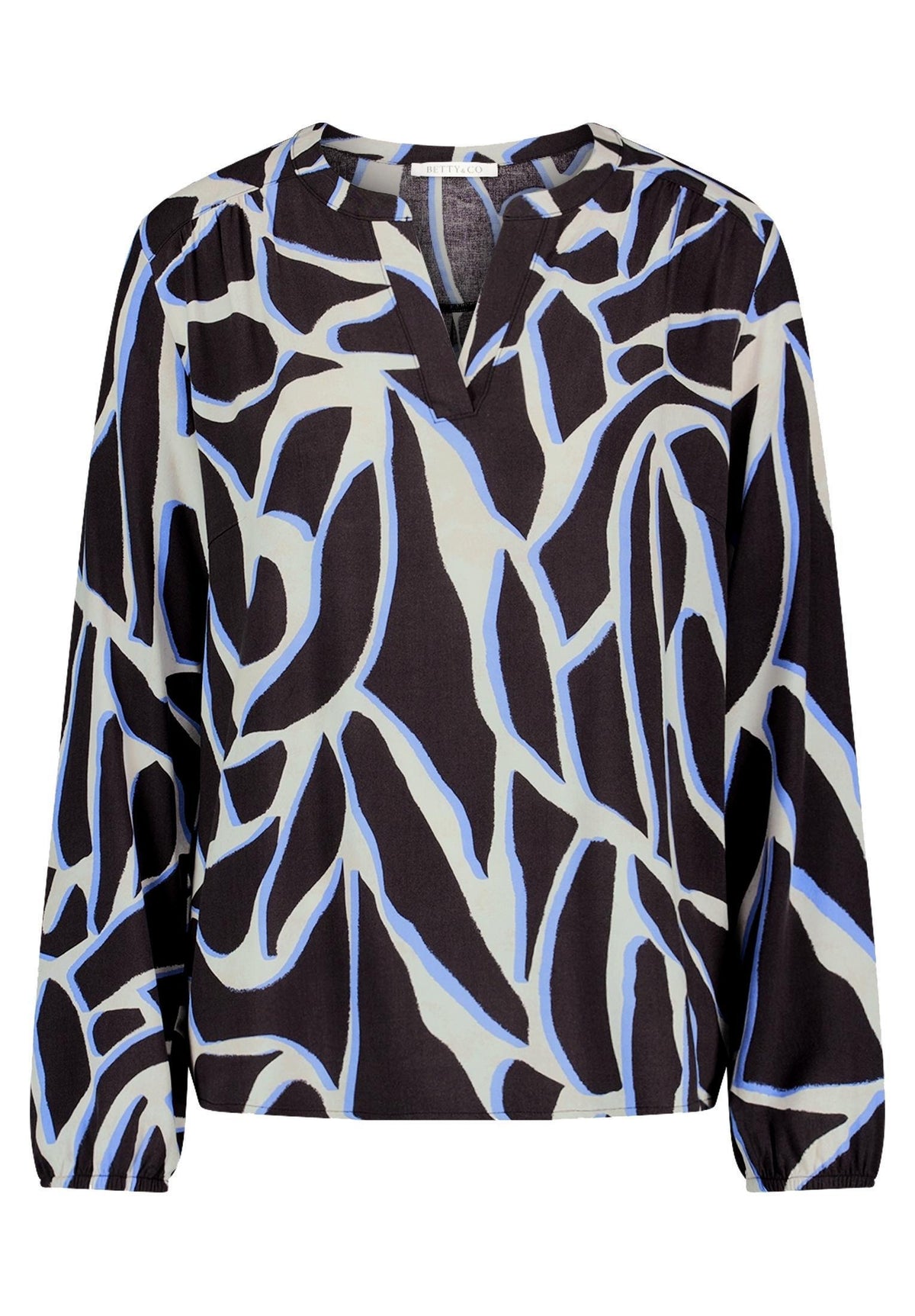 Bluse Kurz 1/1 Arm Grey/Cream Bild 1