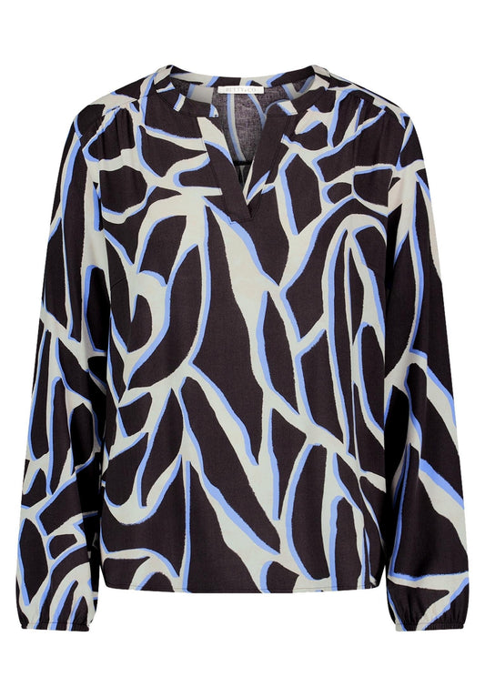Bluse Kurz 1/1 Arm Grey/Cream Bild 1