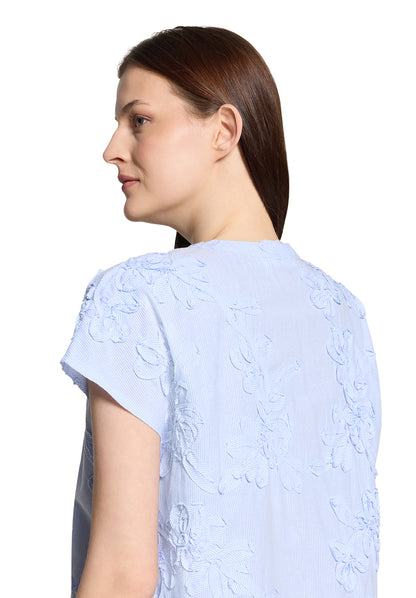Bluse Kurz 1/2 Arm White/Light Blue Bild 7