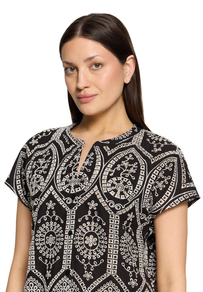 Bluse Kurz 1/2 Arm Black/Cream Bild 6