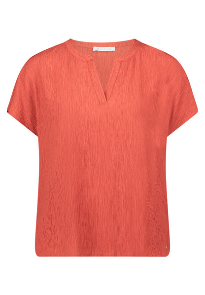 Bluse Kurz 1/2 Arm Rust Red Bild 1