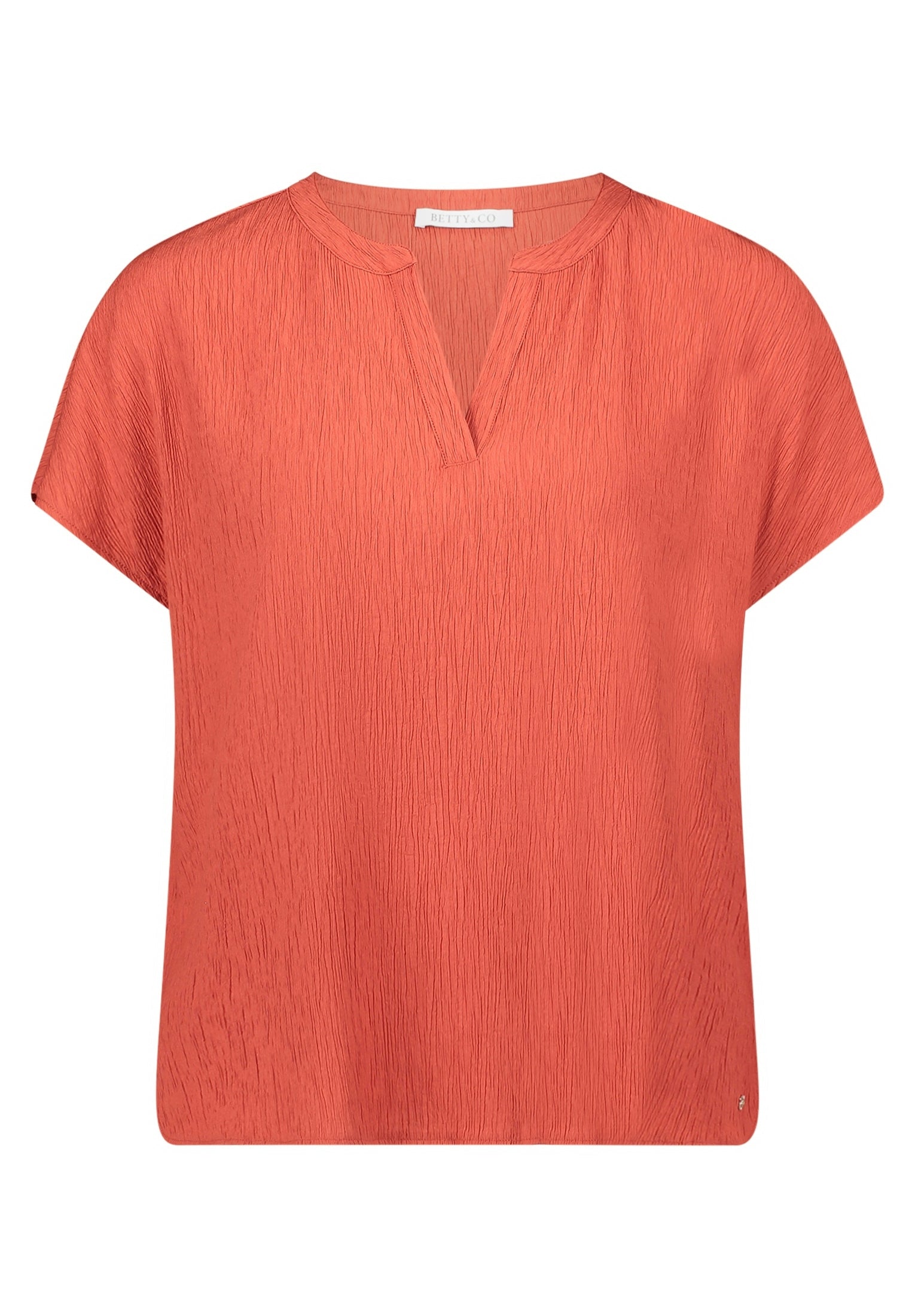 Bluse Kurz 1/2 Arm Rust Red Bild 1