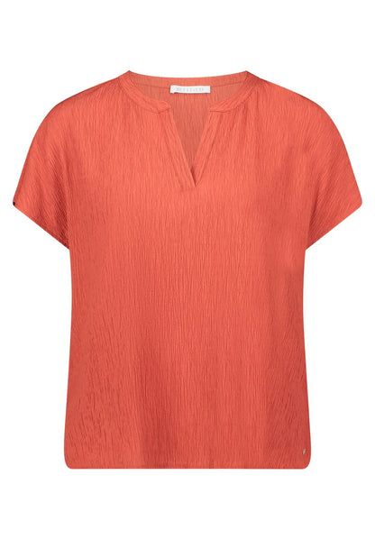 Bluse Kurz 1/2 Arm Rust Red Bild 1