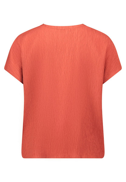 Bluse Kurz 1/2 Arm Rust Red Bild 2