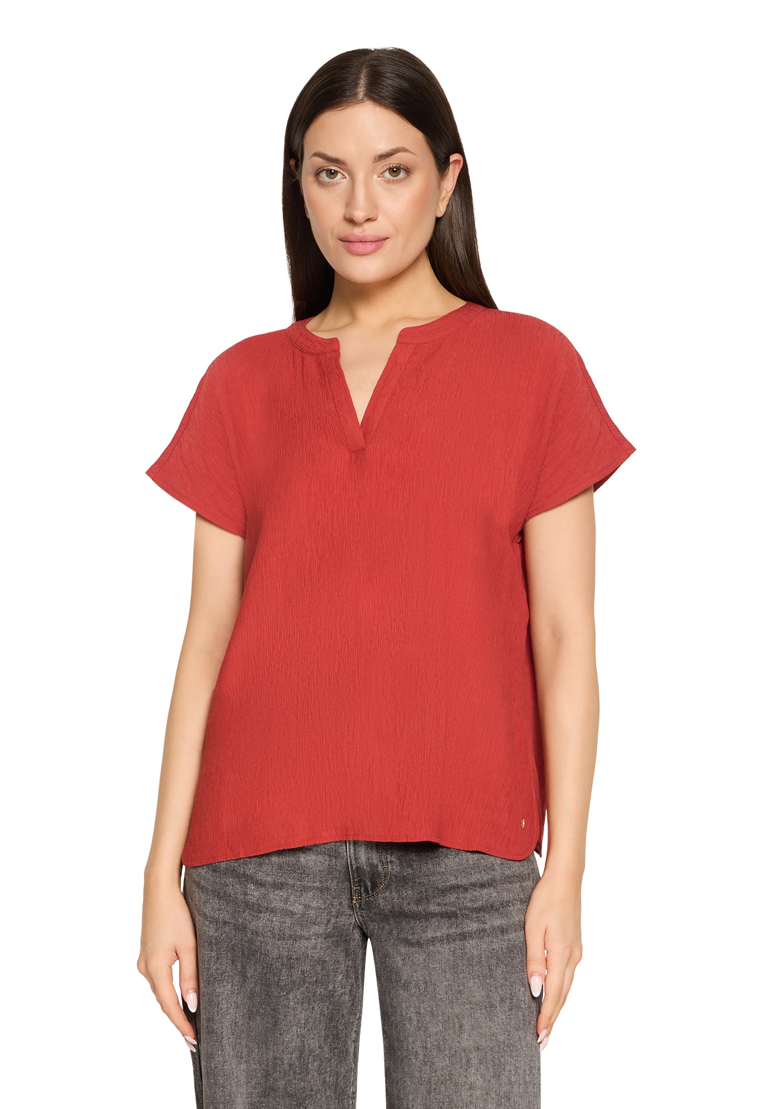 Bluse Kurz 1/2 Arm Rust Red Bild 3