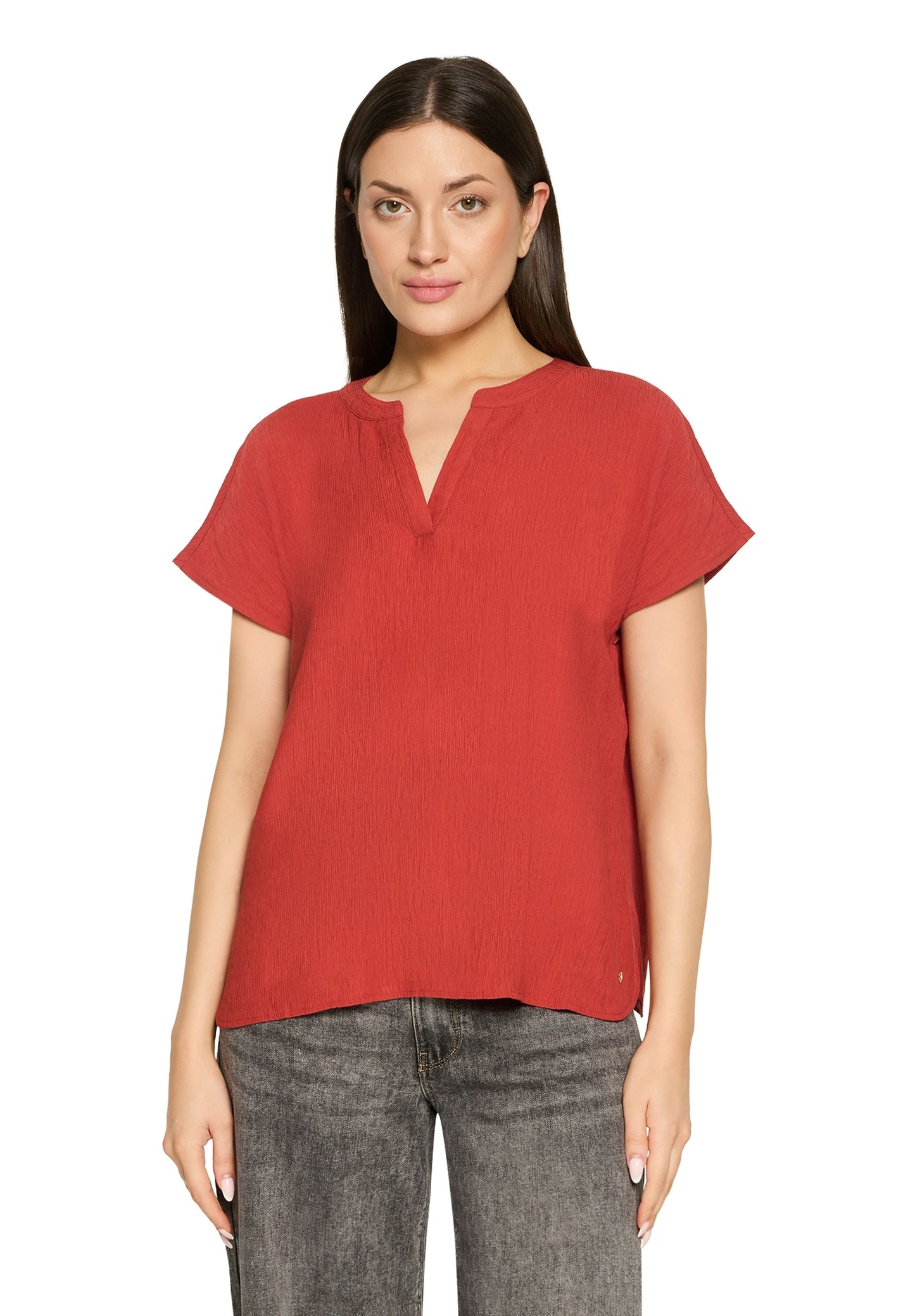Bluse Kurz 1/2 Arm Rust Red Bild 3