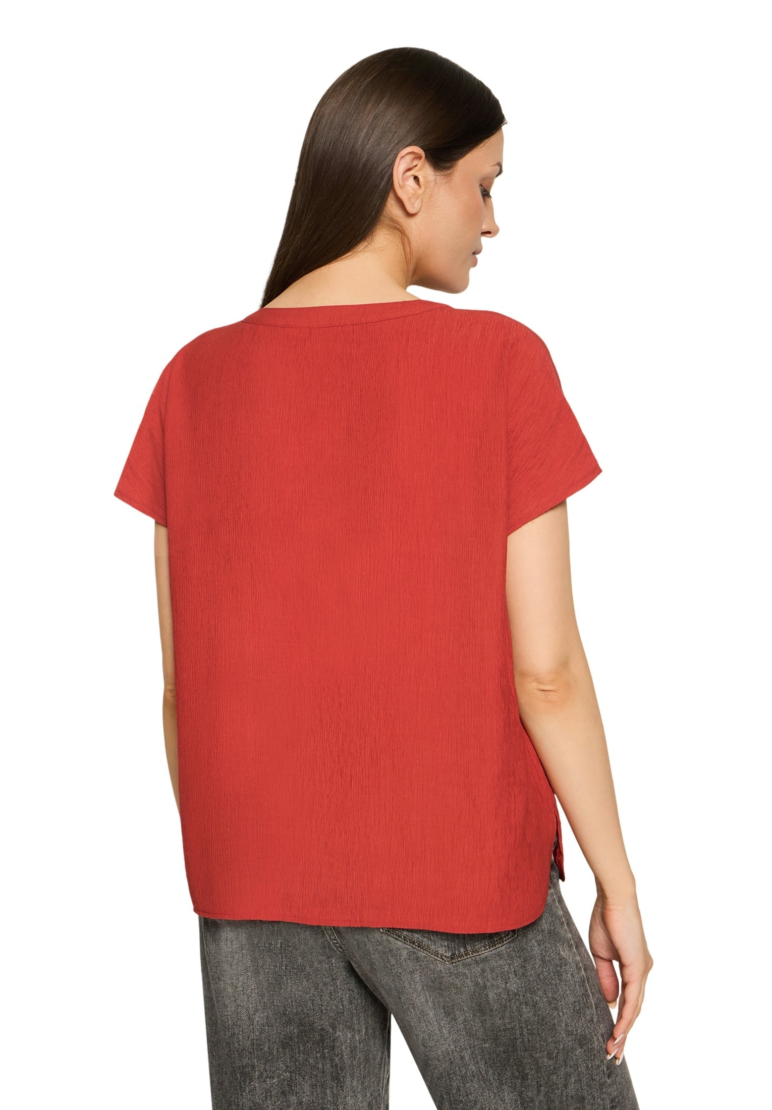 Bluse Kurz 1/2 Arm Rust Red Bild 4