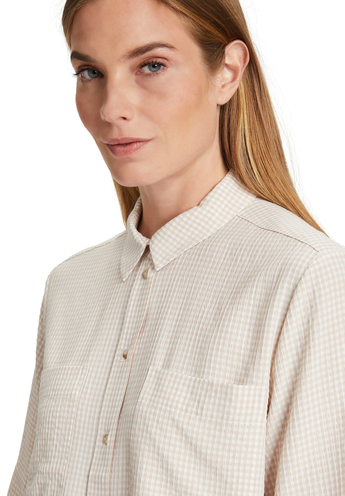 Bluse Kurz 1/2 Arm Nature/White Bild 6