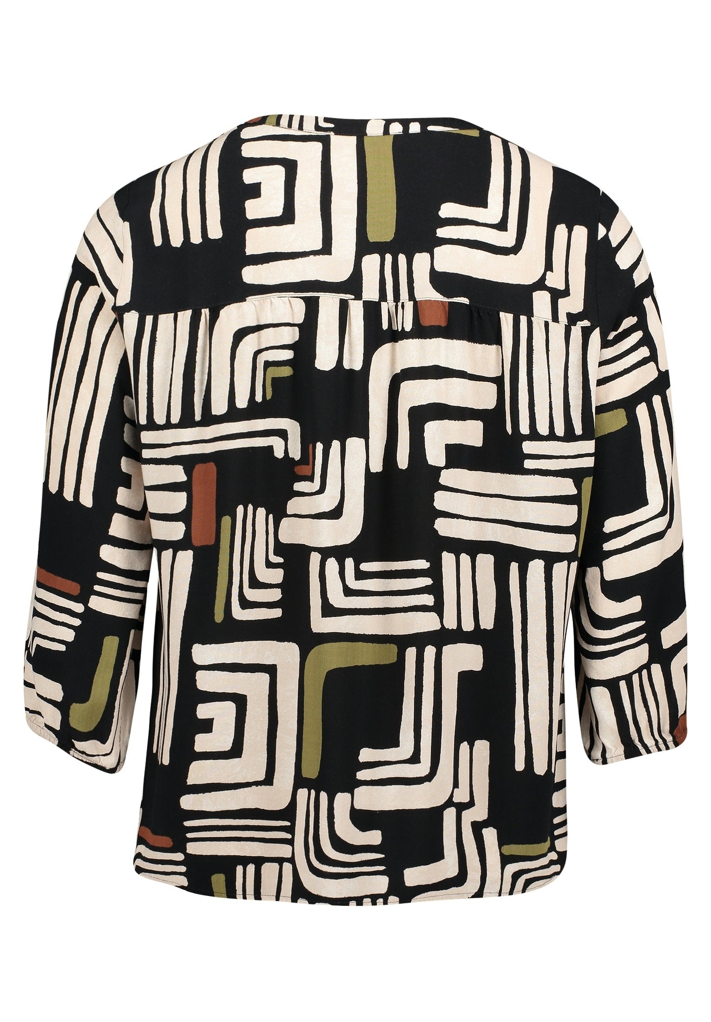 Bluse Kurz 3/4 Arm Black/Cream Bild 2