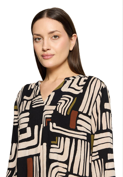 Bluse Kurz 3/4 Arm Black/Cream Bild 6