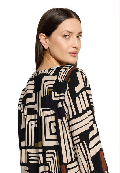 Bluse Kurz 3/4 Arm Black/Cream Bild 7