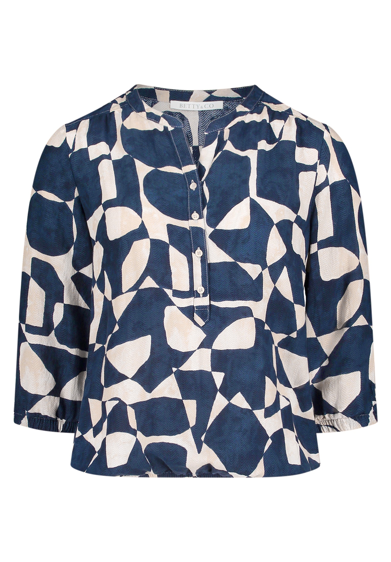 Bluse Kurz 3/4 Arm Dark Blue/Nature Bild 1