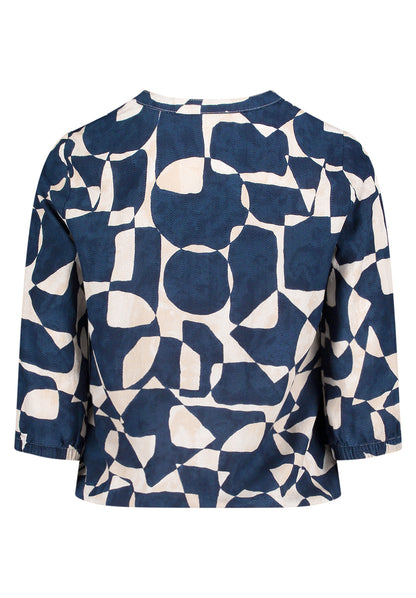 Bluse Kurz 3/4 Arm Dark Blue/Nature Bild 2