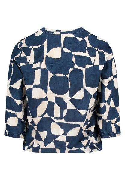 Bluse Kurz 3/4 Arm Dark Blue/Nature Bild 2