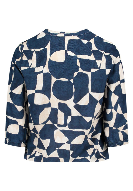 Bluse Kurz 3/4 Arm Dark Blue/Nature Bild 2