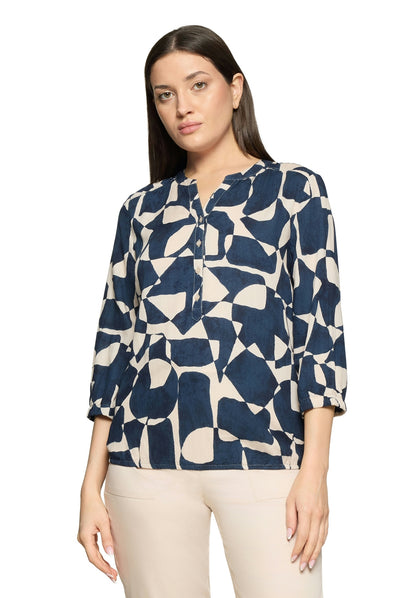 Bluse Kurz 3/4 Arm Dark Blue/Nature Bild 3