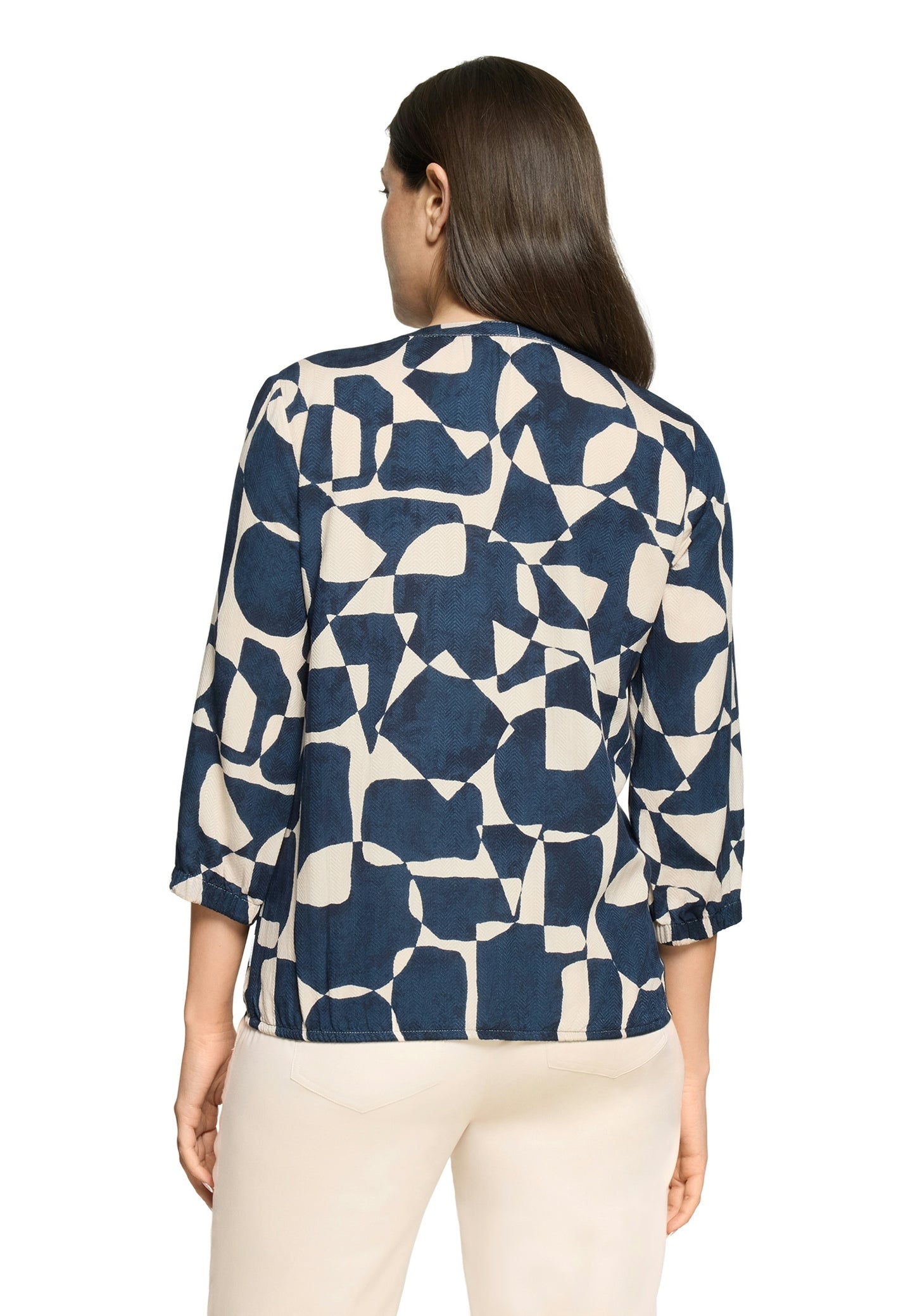 Bluse Kurz 3/4 Arm Dark Blue/Nature Bild 4