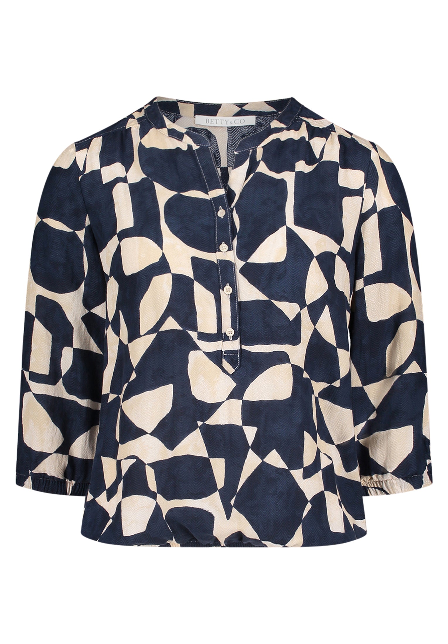 Bluse Kurz 3/4 Arm Dark Blue/Nature Bild 8
