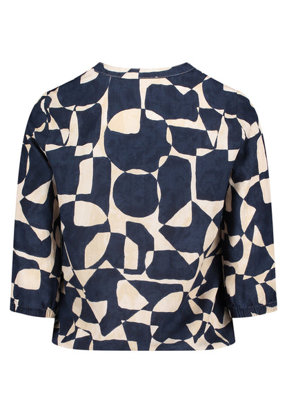 Bluse Kurz 3/4 Arm Dark Blue/Nature Bild 9