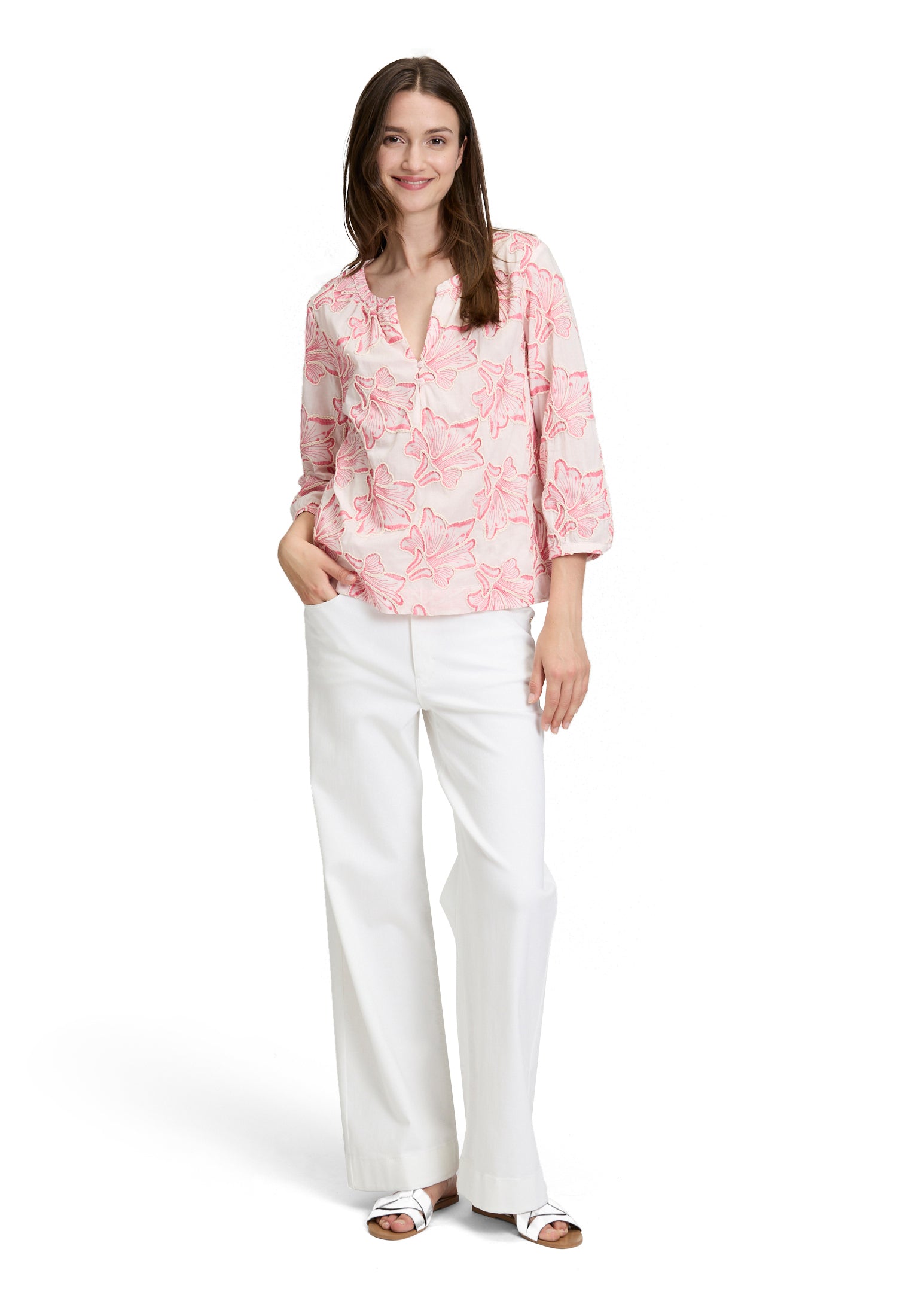 Bluse Kurz 3/4 Arm Rosé/Pink Bild 5