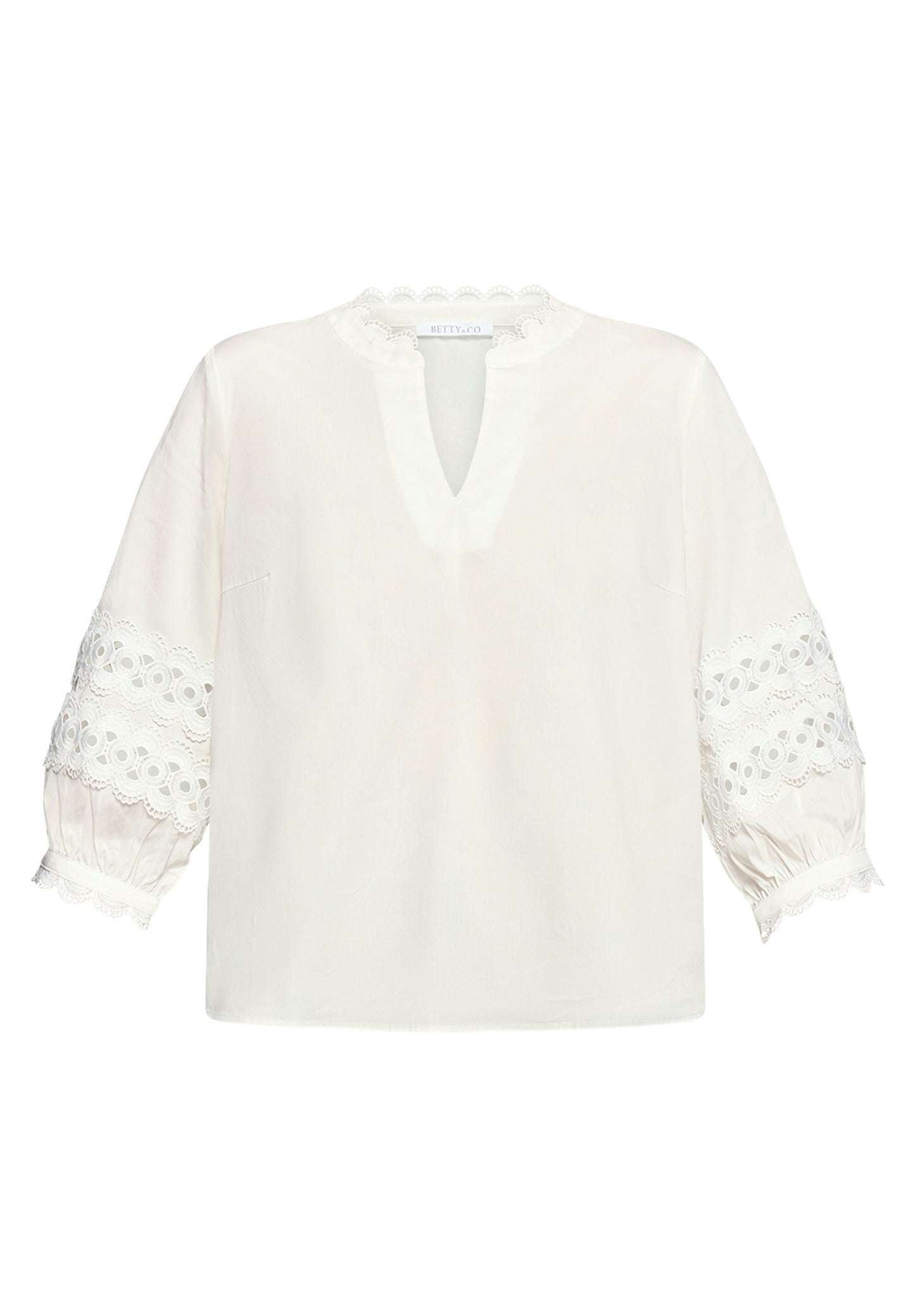 Bluse Kurz 3/4 Arm Bright White Bild 1