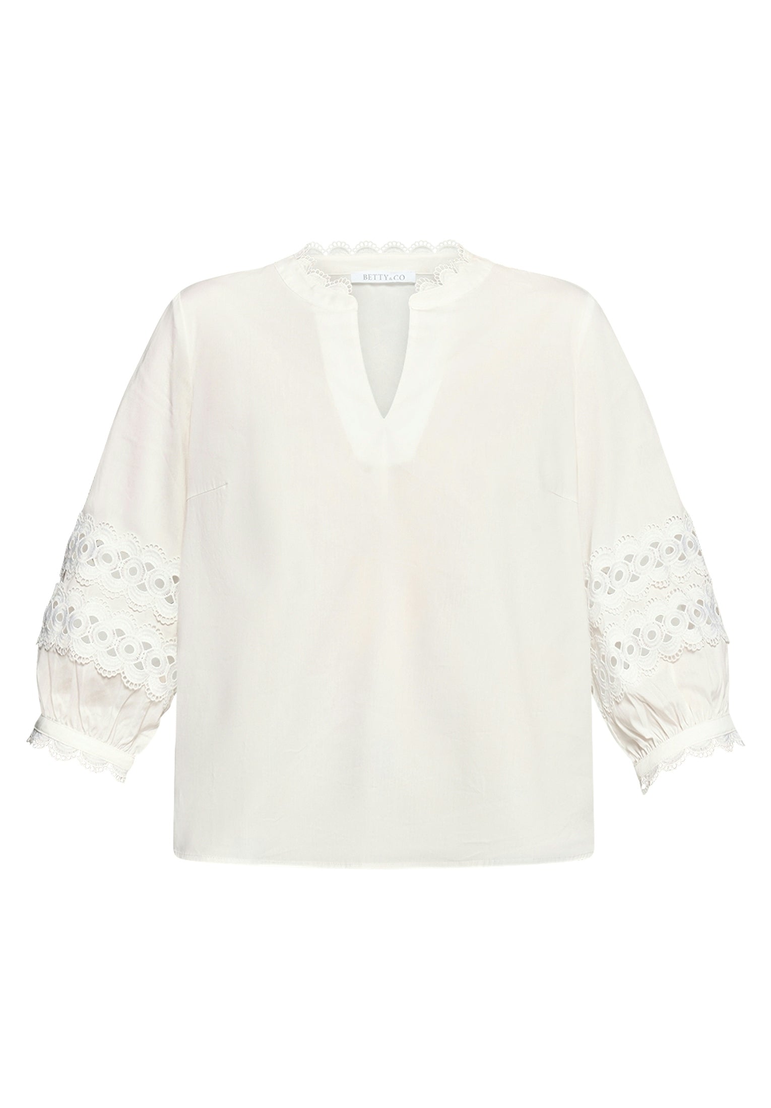 Bluse Kurz 3/4 Arm Bright White Bild 1