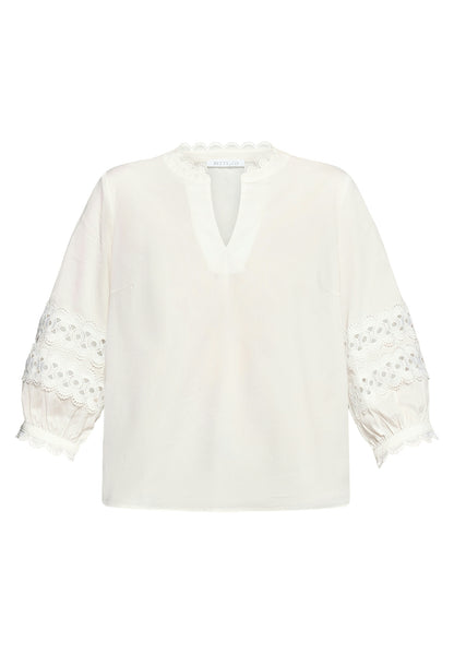 Bluse Kurz 3/4 Arm Bright White Bild 1